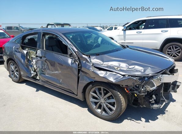 2HGFC2F52JH545762 2018 HONDA CIVIC Gray 