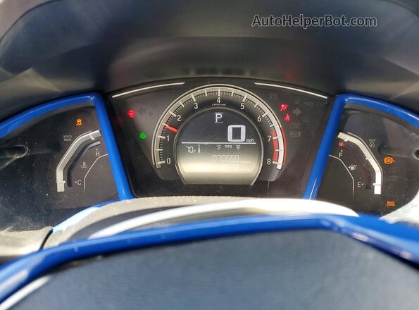 2HGFC2F52JH569866 2018 HONDA CIVIC Blue Instrument cluster view