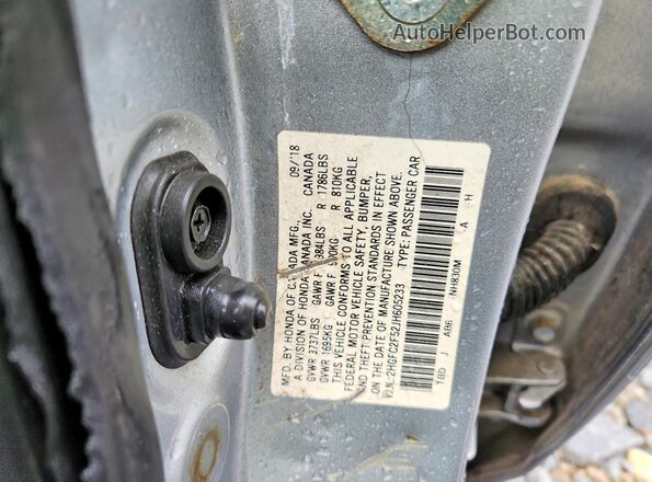 2HGFC2F52JH605233 2018 HONDA CIVIC Silver Widok komory silnika