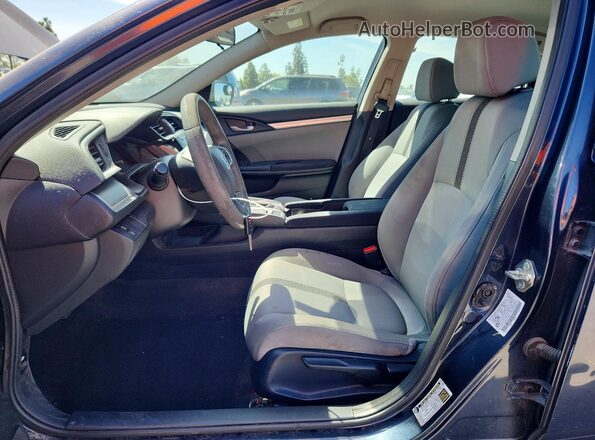 2HGFC2F53HH532626 2017 HONDA CIVIC Black Вид салону спереду