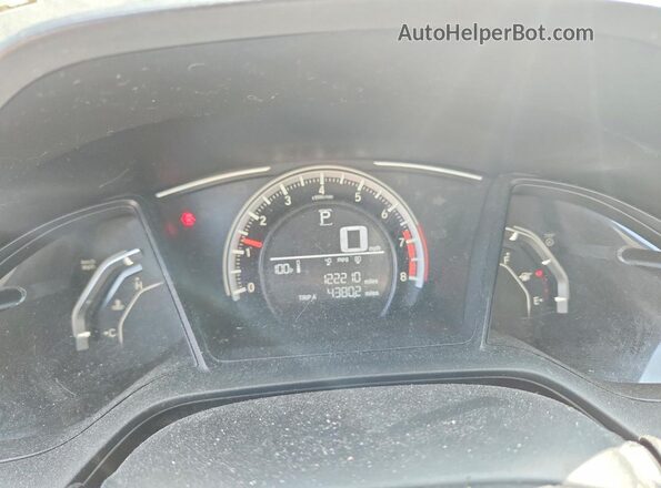 2HGFC2F53HH532626 2017 HONDA CIVIC Black Вид щитка приладів