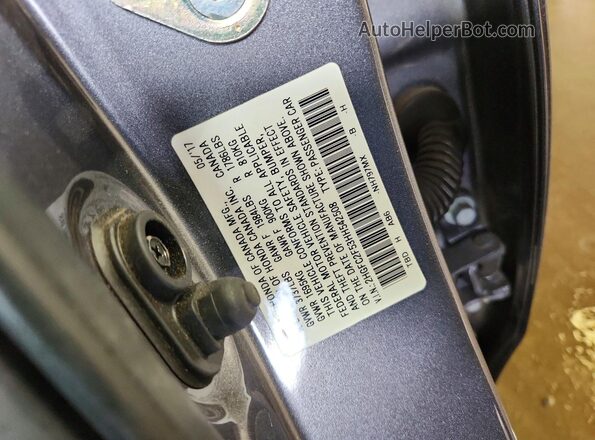 2HGFC2F53HH542508 2017 HONDA CIVIC Charcoal VIN sticker view