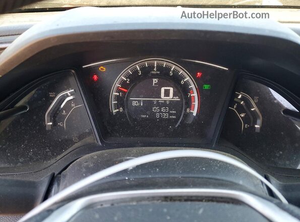 2HGFC2F54GH520371 2016 HONDA CIVIC Black Вид щитка приладів