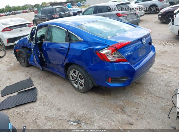 2HGFC2F54GH552124 2016 HONDA CIVIC Blue Задня ліва чверть