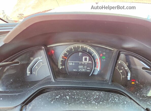 2HGFC2F54GH560269 2016 HONDA CIVIC Red Instrument cluster view