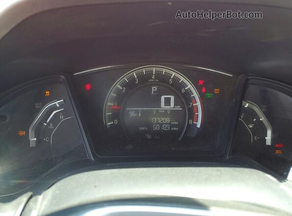 2HGFC2F54GH562829 2016 HONDA CIVIC Red ხელსაწყოთა პანელის ხედი