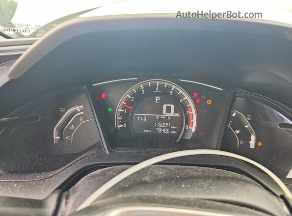 2HGFC2F54HH520078 2017 HONDA CIVIC White Вид щитка приладів