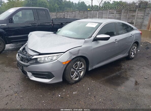 2HGFC2F54JH519602 2018 HONDA CIVIC Silver Vista tres cuartos delantera izquierda