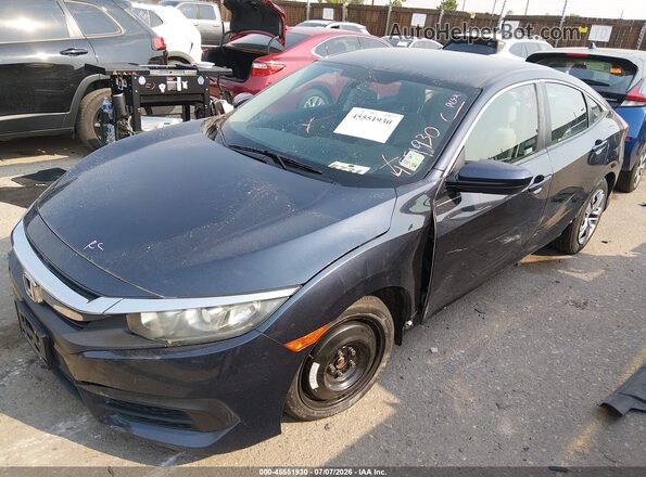 2HGFC2F54JH555371 2018 HONDA CIVIC Blue Առջևի ձախ երեք քառորդ տեսարան