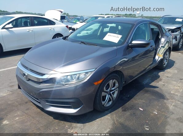 2HGFC2F55GH537079 2016 HONDA CIVIC Gray Przód lewy