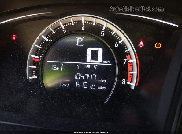 2HGFC2F55GH570535 2016 HONDA CIVIC Красный Вид задних сидений