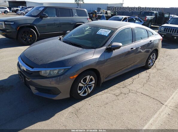2HGFC2F55JH598486 2018 HONDA CIVIC Gray Vista tres cuartos delantera izquierda