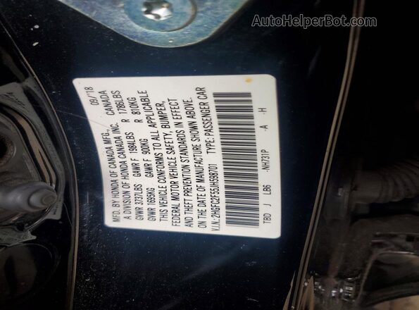 2HGFC2F55JH598701 2018 HONDA CIVIC Черный Вид подкапотного пространства