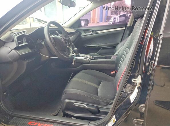 2HGFC2F55JH598701 2018 HONDA CIVIC Черный Вид салона спереди