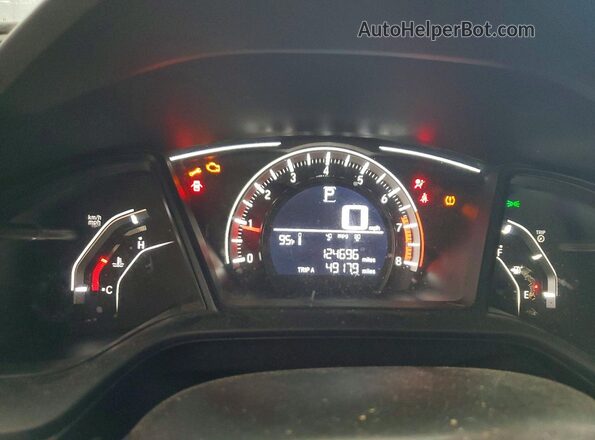 2HGFC2F55JH599802 2018 HONDA CIVIC Gray ხელსაწყოთა პანელის ხედი