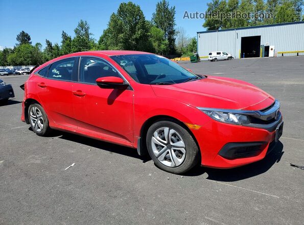 2HGFC2F56GH562718 2016 HONDA CIVIC Красный Передняя правая четверть