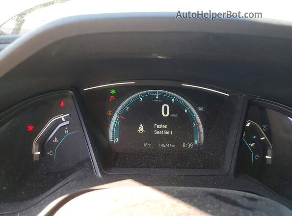 2HGFC2F56HH011108 2017 HONDA CIVIC Gray ხელსაწყოთა პანელის ხედი