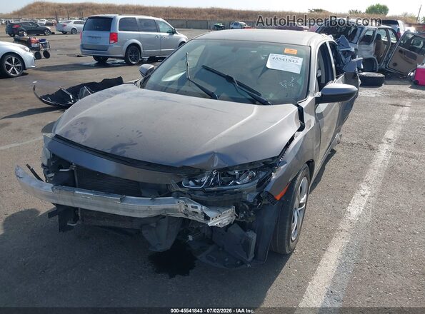 2HGFC2F56HH544978 2017 HONDA CIVIC Gray წინა მარცხენა ხედი სამი მეოთხედიდან