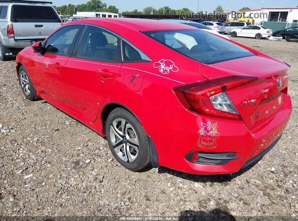 2HGFC2F56JH529726 2018 HONDA CIVIC Red Trasero izquierdo