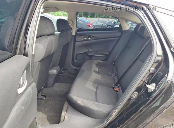 2HGFC2F56JH591529 2018 HONDA CIVIC Black უკანა სავარძლების ხედი