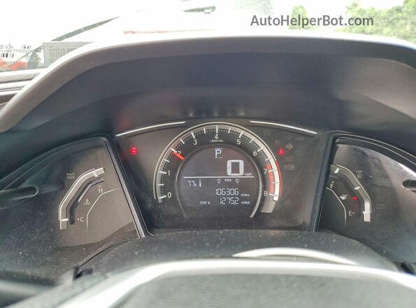 2HGFC2F56JH591529 2018 HONDA CIVIC Black ხელსაწყოთა პანელის ხედი