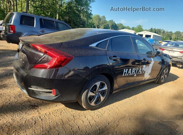 2HGFC2F56KH009267 2019 HONDA CIVIC Black უკანა მარჯვენა