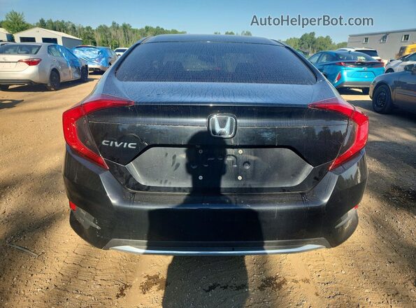 2HGFC2F56KH009267 2019 HONDA CIVIC Black უკანა ხედი
