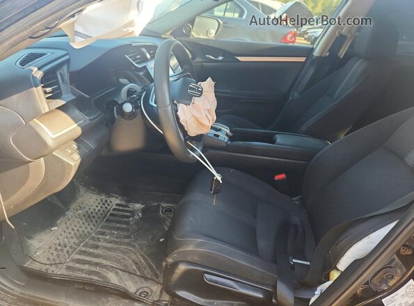 2HGFC2F56KH009267 2019 HONDA CIVIC Black წინა სალონის ხედი