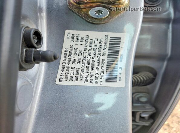 2HGFC2F57GH532711 2016 HONDA CIVIC Silver Widok komory silnika