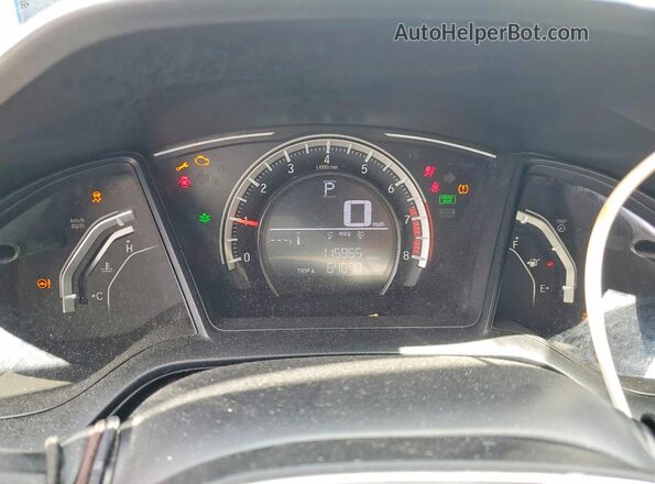 2HGFC2F57HH513187 2017 HONDA CIVIC Blue Вид щитка приладів