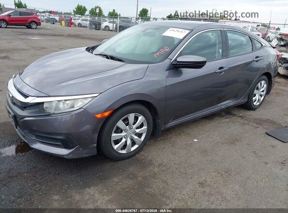 2HGFC2F57HH564334 2017 HONDA CIVIC Серый Передняя левая четверть