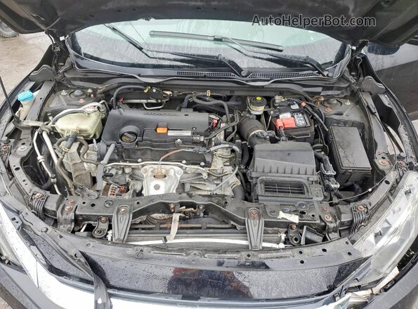 2HGFC2F57JH525717 2018 HONDA CIVIC Black Widok wnętrza z tyłu