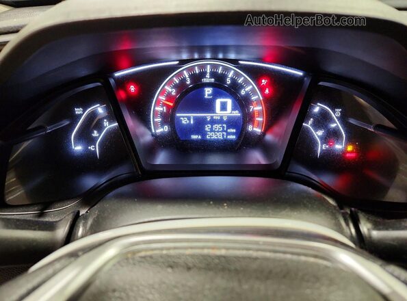 2HGFC2F57JH533171 2018 HONDA CIVIC Silver Instrument cluster view