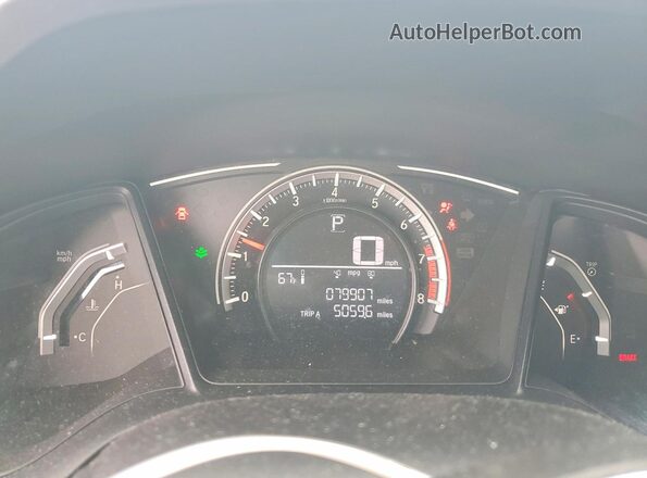 2HGFC2F57JH548527 2018 HONDA CIVIC Charcoal Vista del cuadro de instrumentos