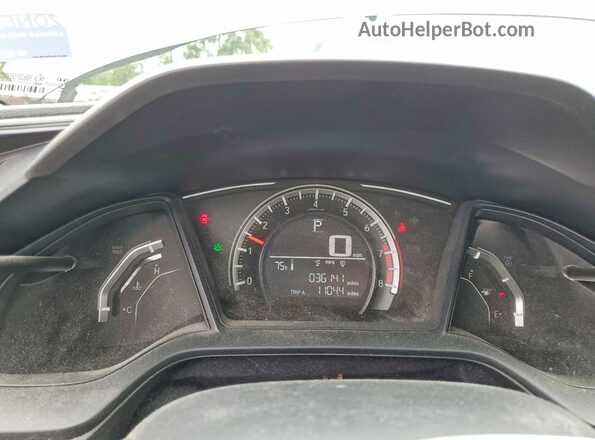2HGFC2F57JH560614 2018 HONDA CIVIC Gray Вид щитка приладів