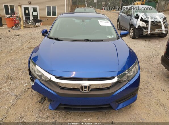 2HGFC2F57JH581348 2018 HONDA CIVIC Blue Instrument cluster view