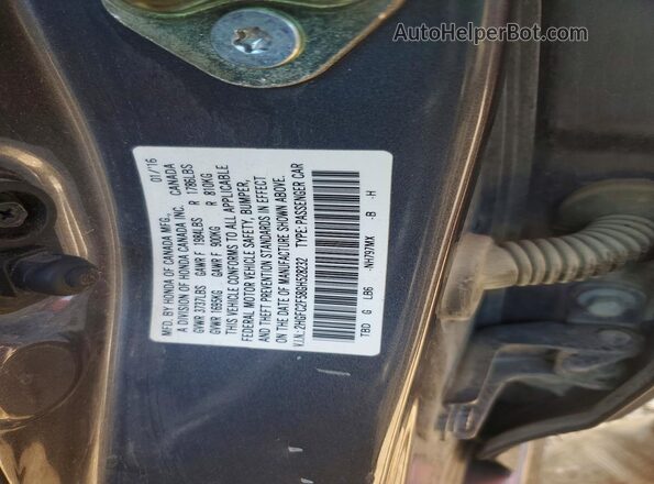 2HGFC2F58GH528232 2016 HONDA CIVIC Black VIN sticker view