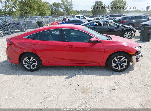 2HGFC2F58GH538940 2016 HONDA CIVIC Red უკანა სალონის ხედი