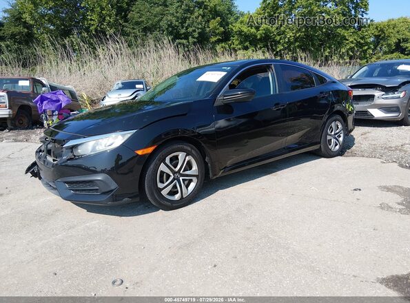 2HGFC2F58GH554619 2016 HONDA CIVIC Black Передня ліва чверть