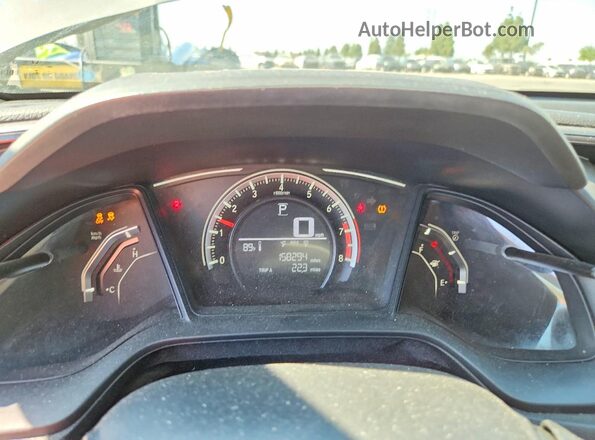 2HGFC2F58HH505017 2017 HONDA CIVIC Gray ხელსაწყოთა პანელის ხედი