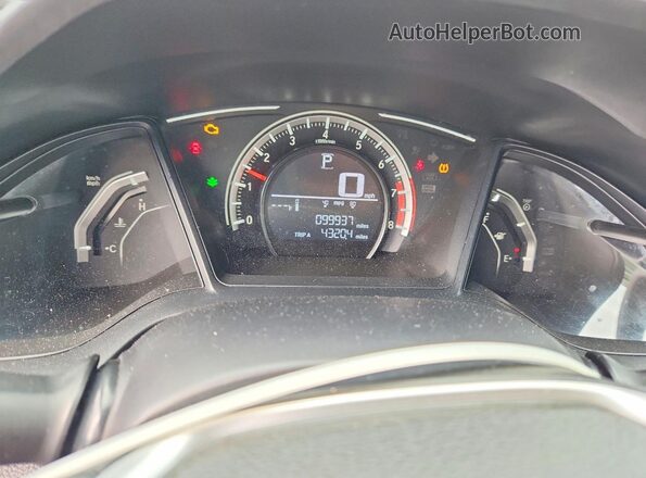 2HGFC2F58HH531634 2017 HONDA CIVIC Gray ხელსაწყოთა პანელის ხედი