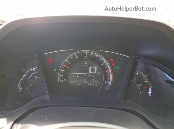2HGFC2F58HH540396 2017 HONDA CIVIC Gray ხელსაწყოთა პანელის ხედი