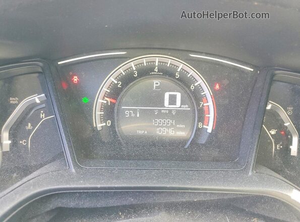 2HGFC2F58HH571454 2017 HONDA CIVIC Black ხელსაწყოთა პანელის ხედი