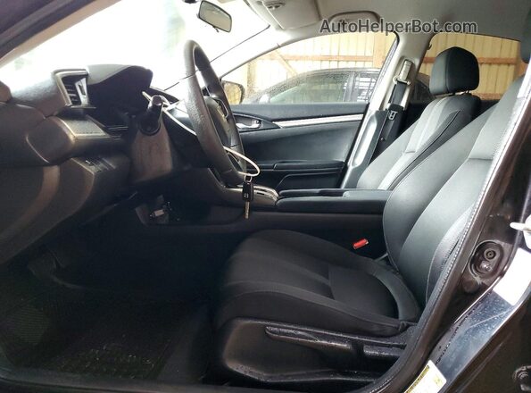 2HGFC2F59GH039743 2016 HONDA CIVIC Black Вид салону спереду
