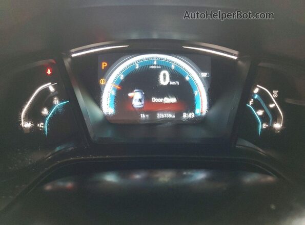2HGFC2F59GH039743 2016 HONDA CIVIC Black Вид щитка приладів