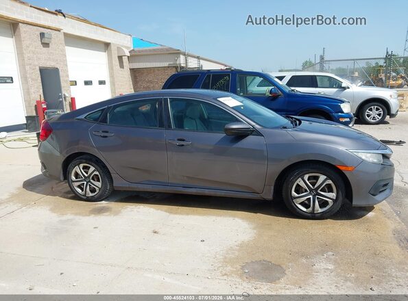 2HGFC2F59GH567461 2016 HONDA CIVIC Gray Widok wnętrza z tyłu