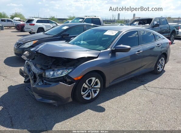 2HGFC2F59HH544456 2017 HONDA CIVIC Gray წინა მარცხენა ხედი სამი მეოთხედიდან