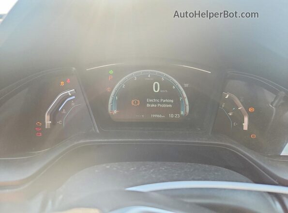 2HGFC2F59JH020178 2018 HONDA CIVIC White Instrument cluster view