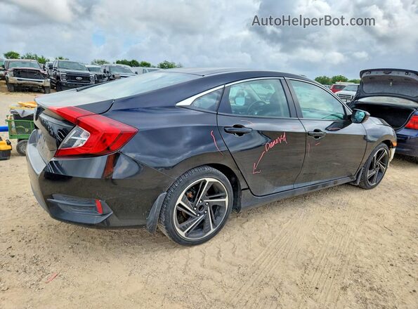 2HGFC2F59JH505016 2018 HONDA CIVIC Black უკანა მარჯვენა
