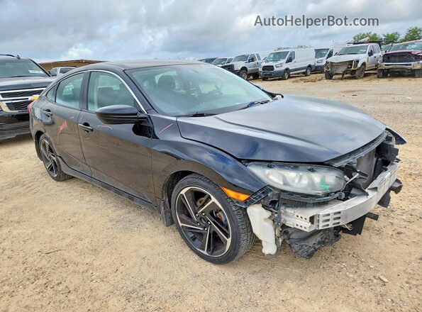 2HGFC2F59JH505016 2018 HONDA CIVIC Black წინა მარჯვენა